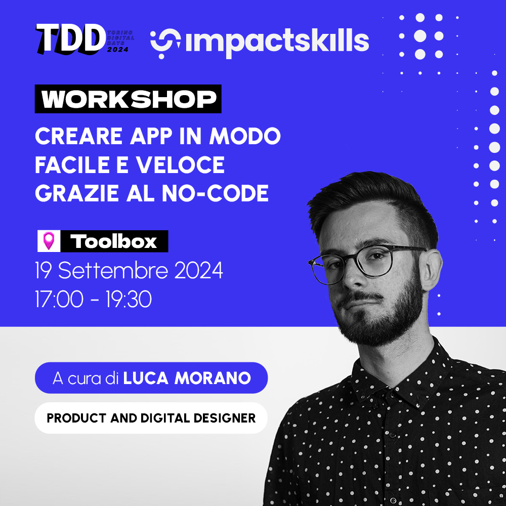 Workshop | Creare app in modo facile e veloce grazie al no-code